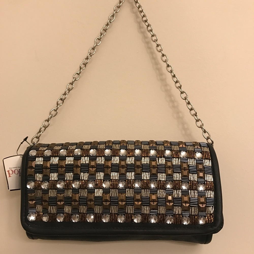 Beautiful black Poppie Jones bag/clutch